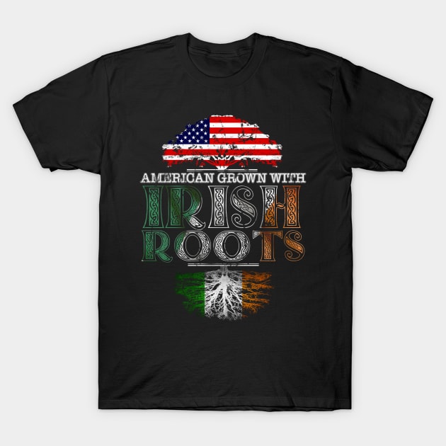 American Grown With Irish Roots Vintage - Gift Ireland Irish T-Shirt by giftideas